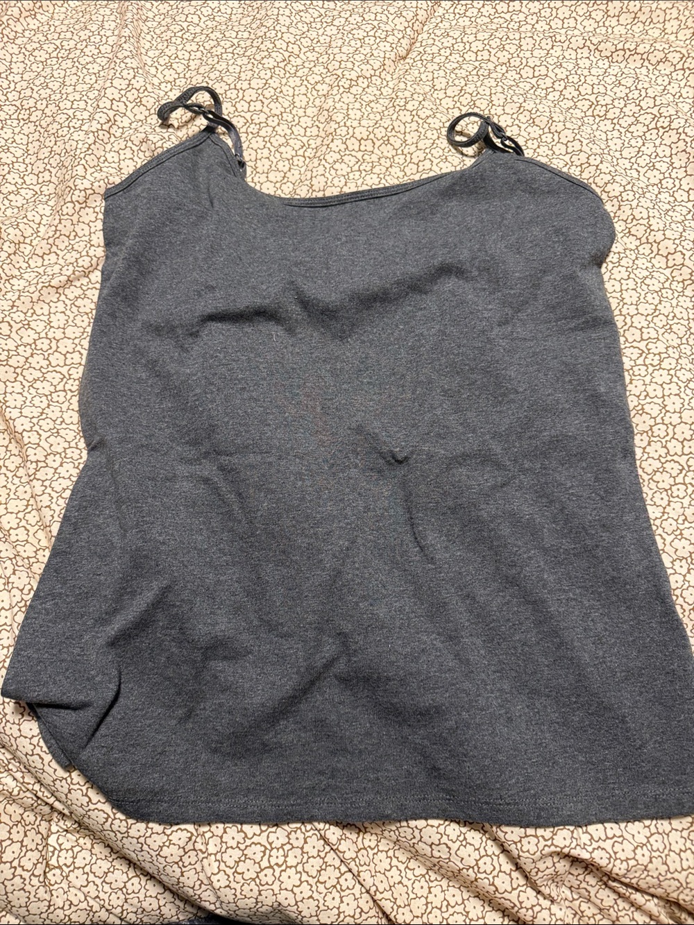 NWOT Amazon Essentials Charcoal Gray Adjustable Strap Camisole